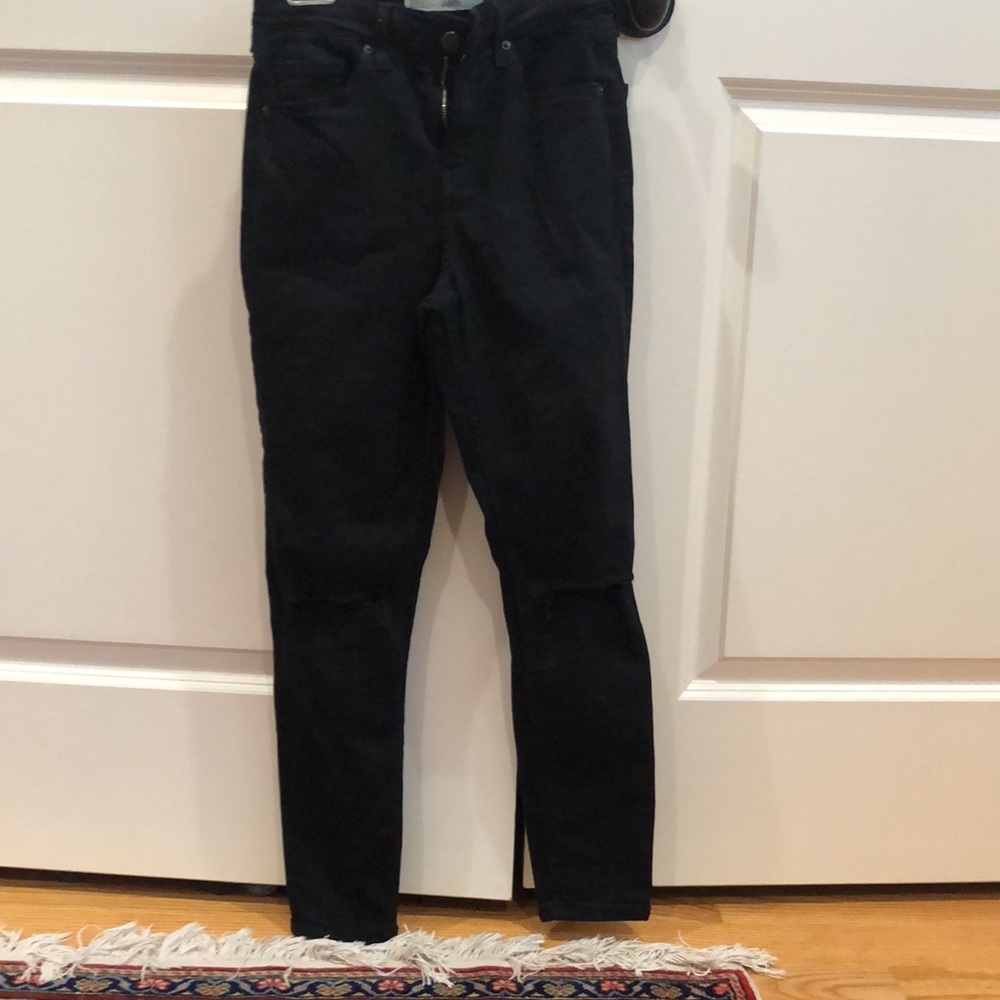 Top shop black Jamie motto skinny jean ripped